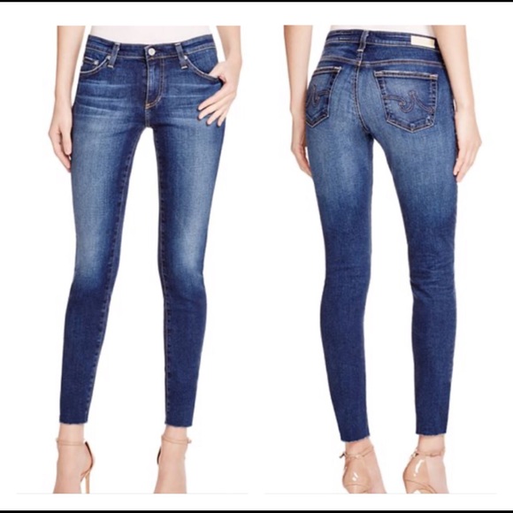 Ag Adriano Goldschmied Denim - Like New! AG The Skinny Ankle Raw Hem Jeans